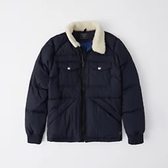 Abercrombie and Fitch Sherpa Collar Puffer - Picture 1 of 1